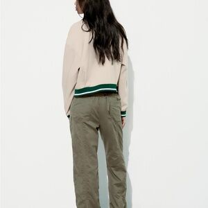 Zara size XL topstitched zipper pants